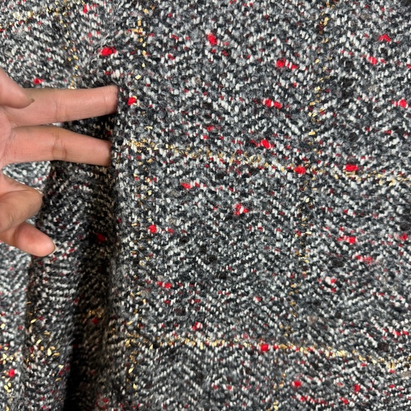 Toni T Gray Tweed Cape Jacket Size 3X Wool Alpaca Blend Button Front Poncho Coat - Picture 6 of 16